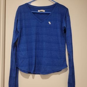 Abercrombie & Fitch Women V Neck Long Sleeve Top